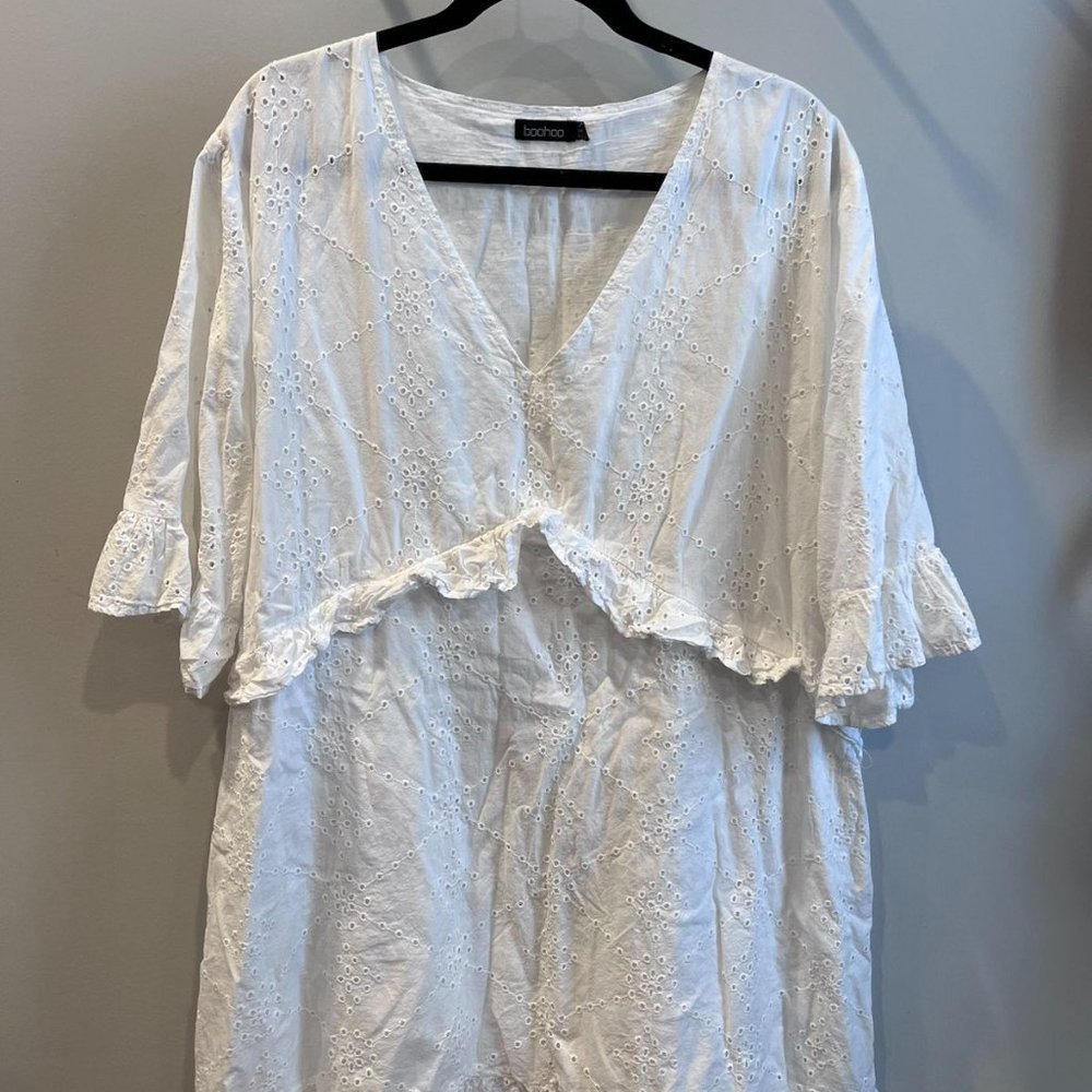 White eyelet dress - size 24
